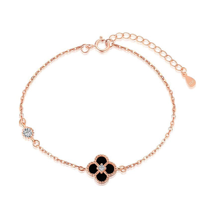[OAK JURI]Delicate Four Leaf Clover Bracelet