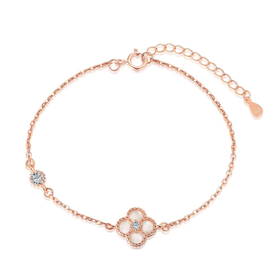 [OAK JURI]Delicate Four Leaf Clover Bracelet