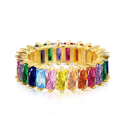 [OAK JURI]Unique Colorful Radiant Cut RIng