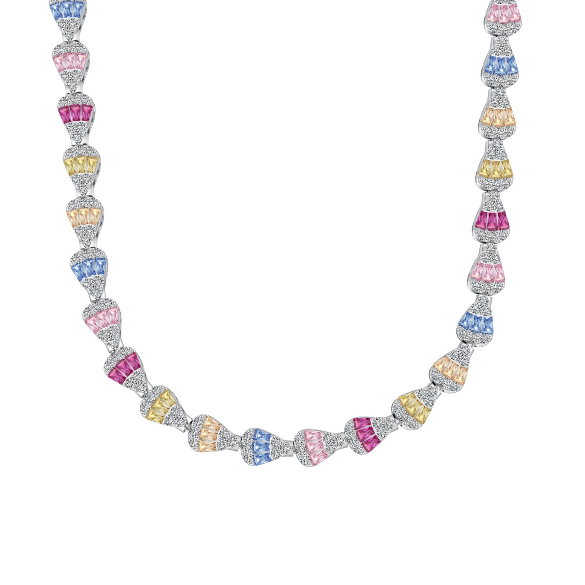 [OAK JURI]Radiant Colorful Rainbow Necklace