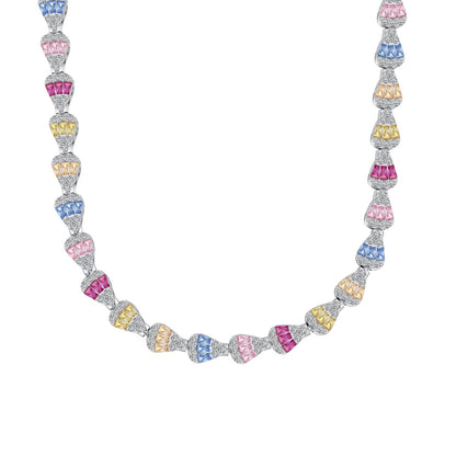 [OAK JURI]Radiant Colorful Rainbow Necklace