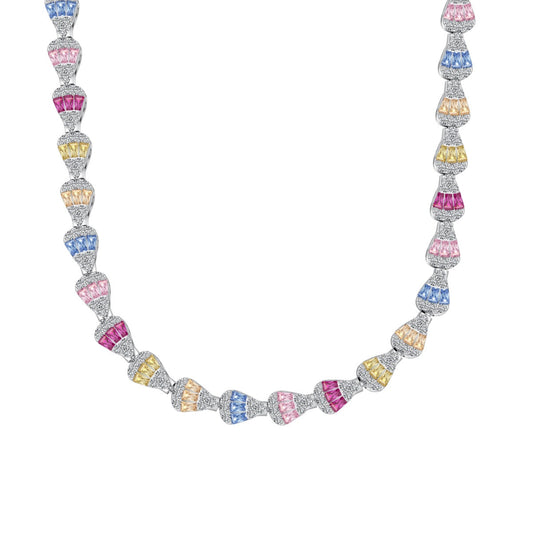 [OAK JURI]Radiant Colorful Rainbow Necklace