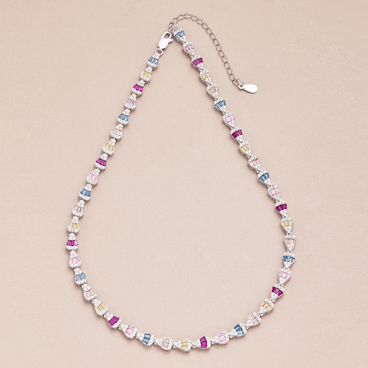 [OAK JURI]Radiant Colorful Rainbow Necklace
