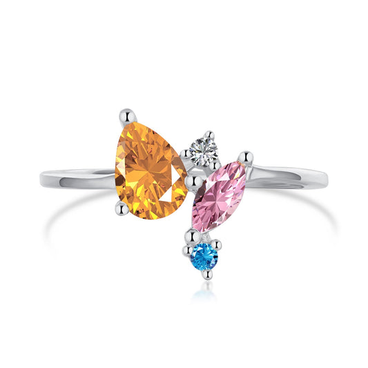 [OAK JURI]Radiant Colorful Multi Cut Daily Ring