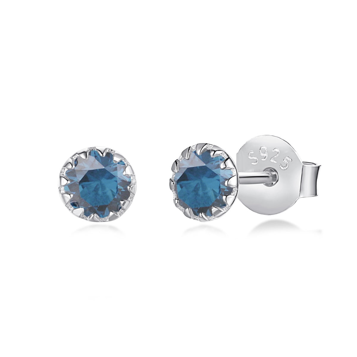 [OAK JURI]Sparkling Colorful Round Shape Earrings
