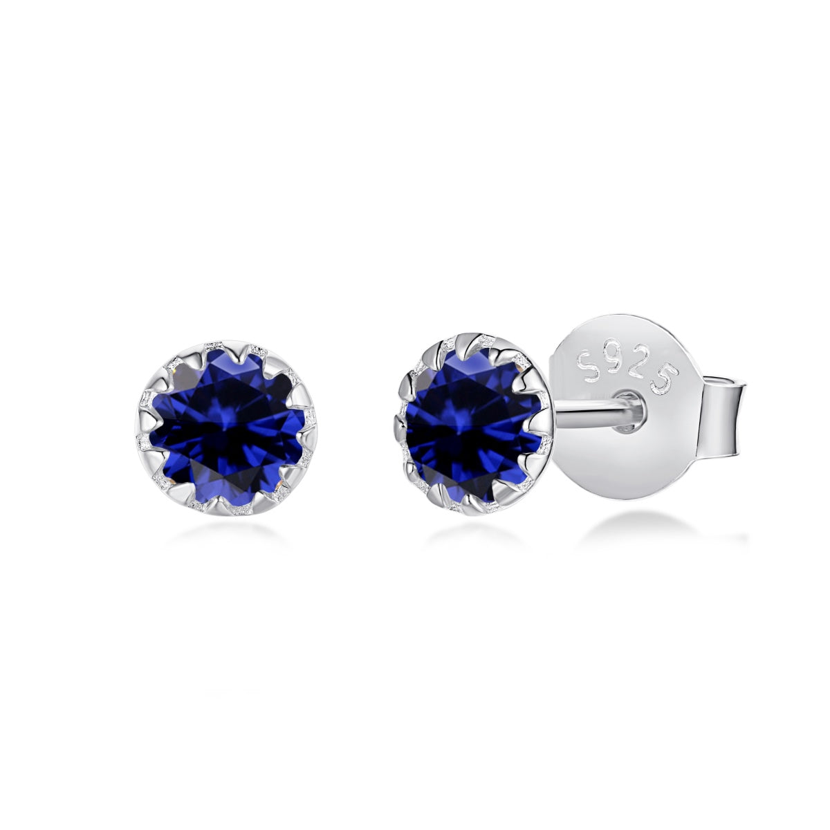 [OAK JURI]Sparkling Colorful Round Shape Earrings