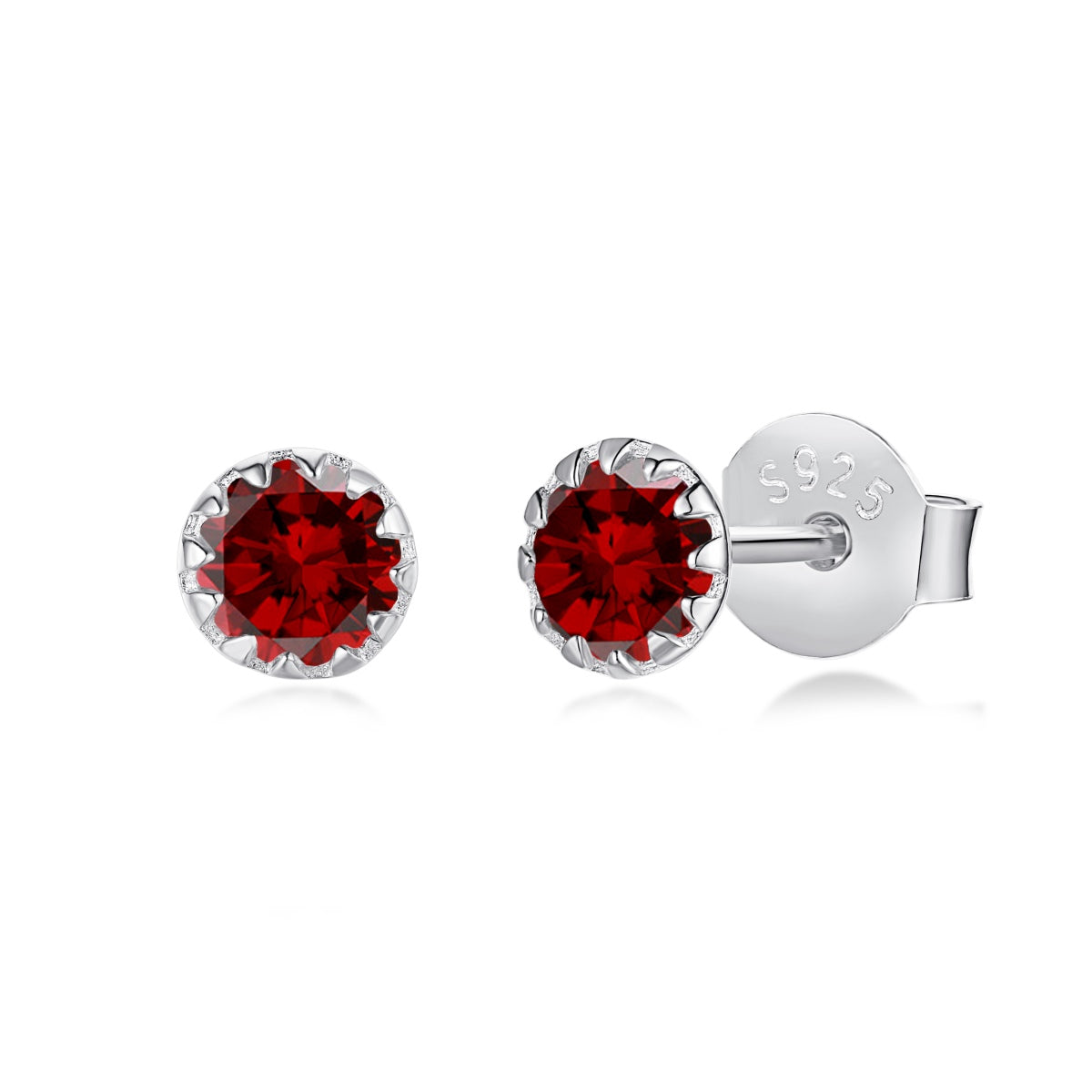 [OAK JURI]Sparkling Colorful Round Shape Earrings