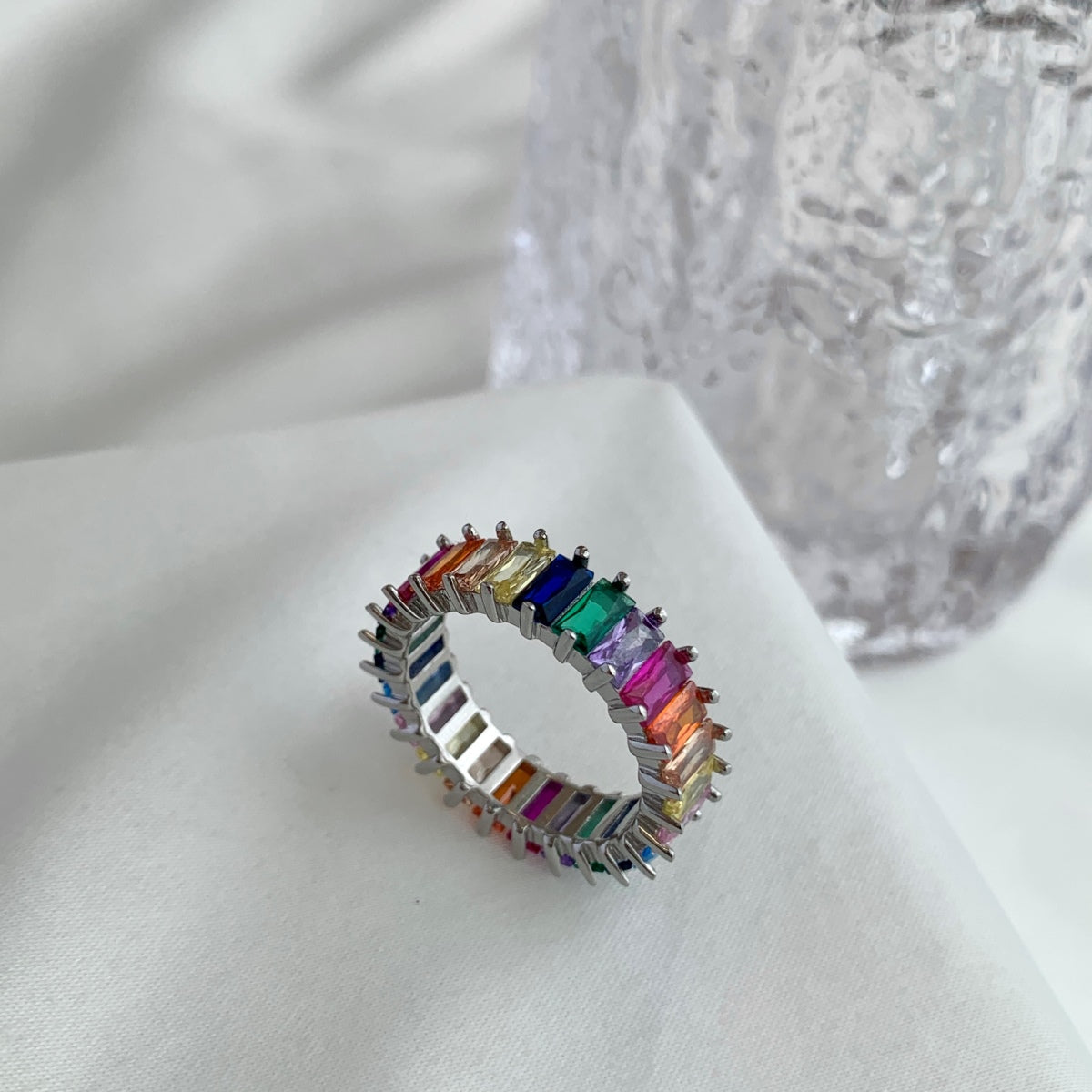[OAK JURI]Unique Colorful Radiant Cut RIng
