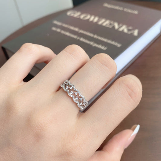 [OAK JURI]Elegant Resplendent Round Shape Party Ring