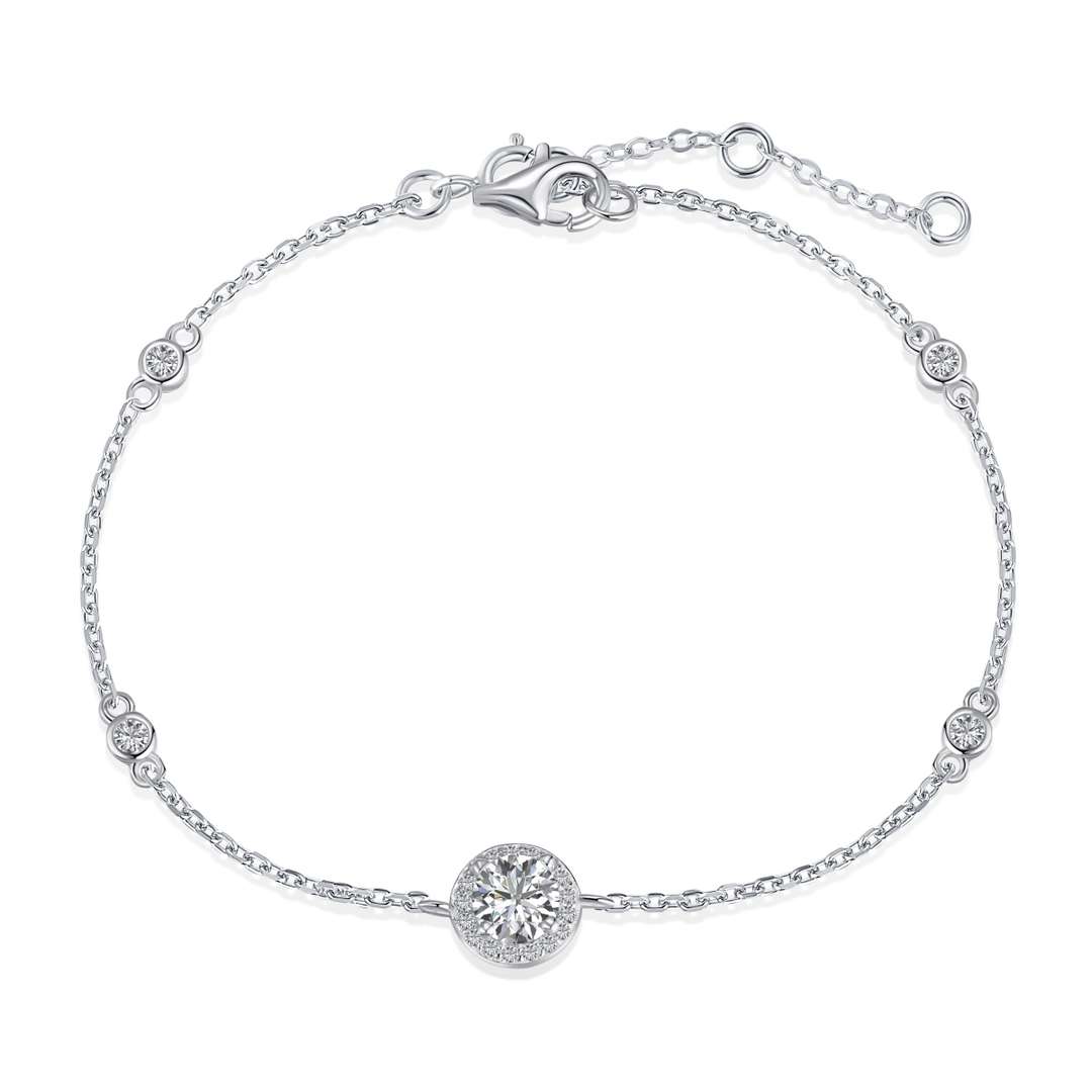 [OAK JURI]Dazzling Round Cut Shape Bracelet