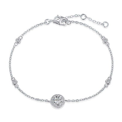 [OAK JURI]Dazzling Round Cut Shape Bracelet
