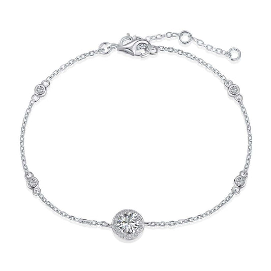 [OAK JURI]Dazzling Round Cut Shape Bracelet