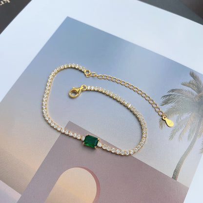 [OAK JURI]1.0 Carat Unique Emerald Cut Banquet Bracelet