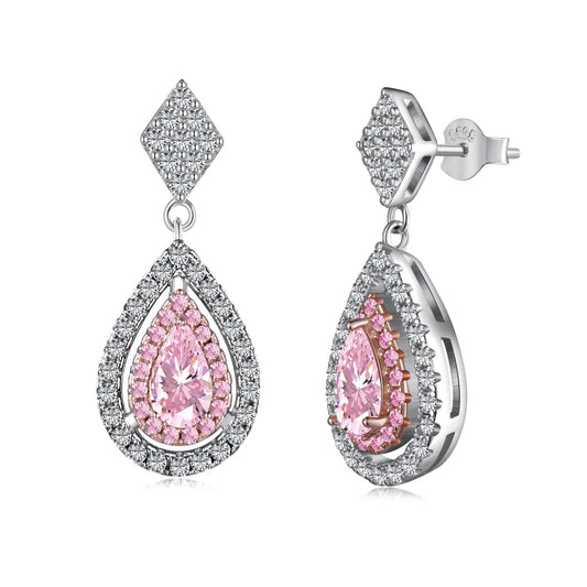 [OAK JURI]Ornate Delicate Water Drop Shape Banquet Earrings