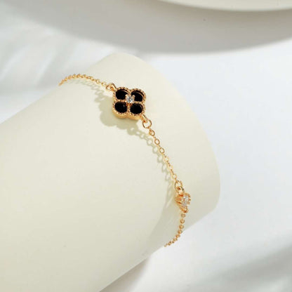 [OAK JURI]Delicate Four Leaf Clover Bracelet
