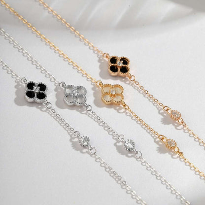 [OAK JURI]Delicate Four Leaf Clover Bracelet