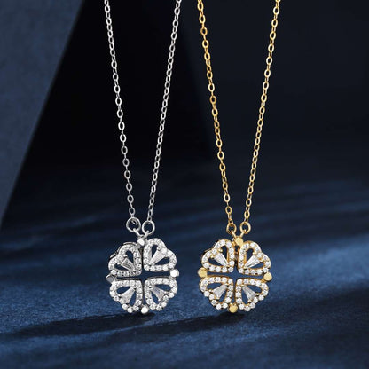[OAK JURI]Ornate Heart Cut Flower Shape Necklace