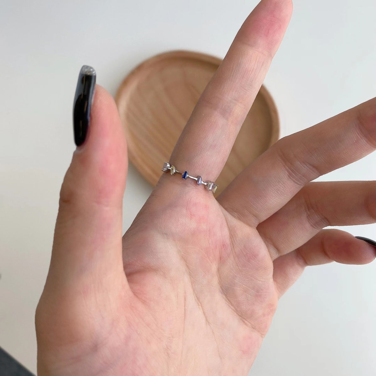 [OAK JURI]Unique Trapezoid Cut Daily Ring