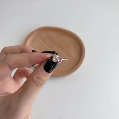 [OAK JURI]Radiant Colorful Multi Cut Daily Ring