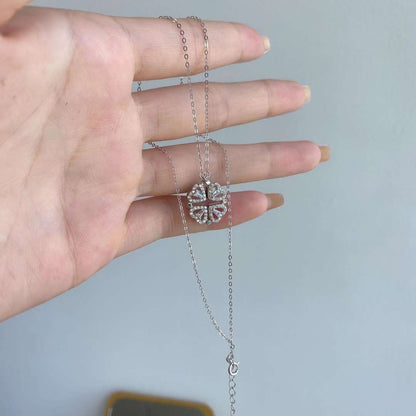 [OAK JURI]Ornate Heart Cut Flower Shape Necklace