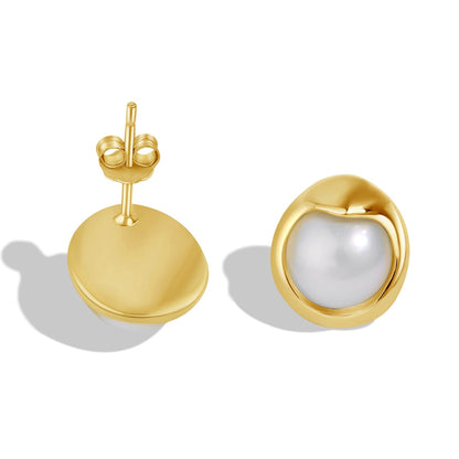 [OAK JURI]Dainty Bread Pearl Earrings