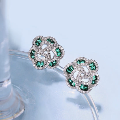 [OAK JURI]Exquisite Flower Shape Daily Earrings