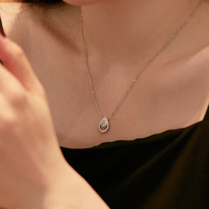 [OAK JURI]Sparkling Pear Cut Necklace