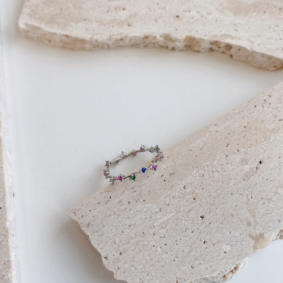 [OAK JURI]Radiant Colorful Round Cut Daily Ring