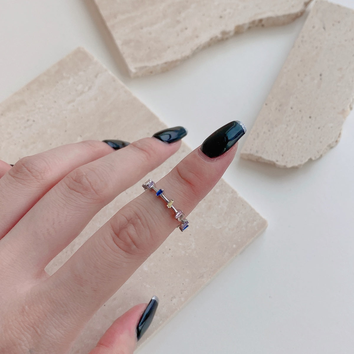 [OAK JURI]Unique Trapezoid Cut Daily Ring