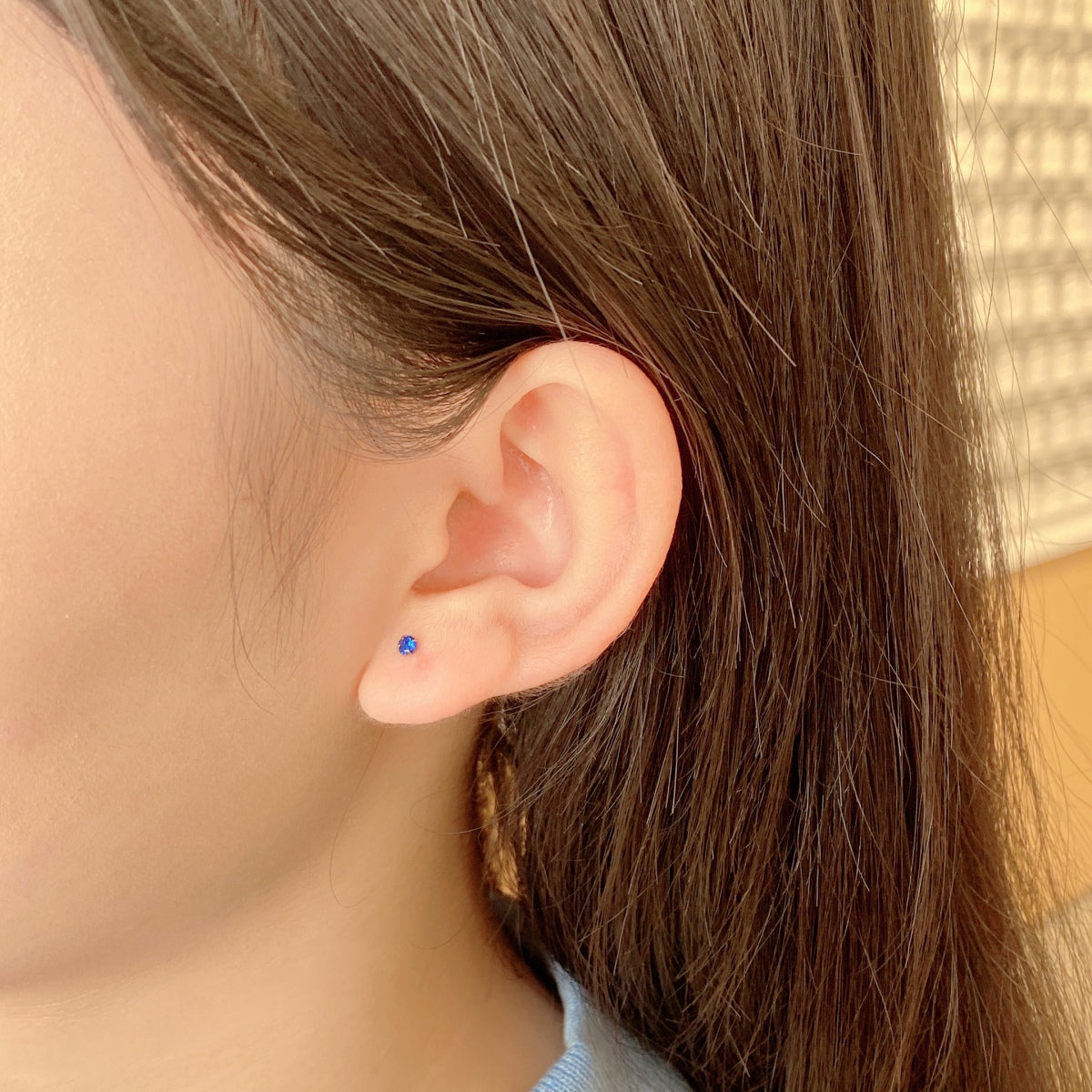 [OAK JURI]Delicate Solitaire Earrings