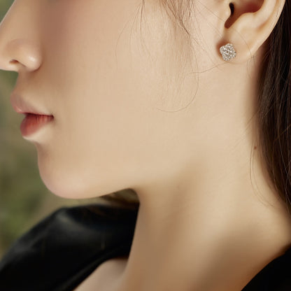 [OAK JURI]Four-Leaf Clover Flower Shaped Earrings