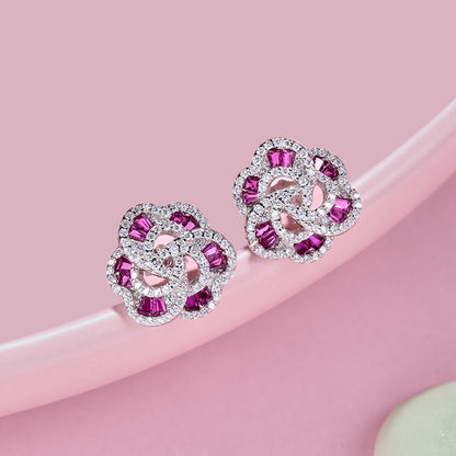 [OAK JURI]Exquisite Flower Shape Daily Earrings