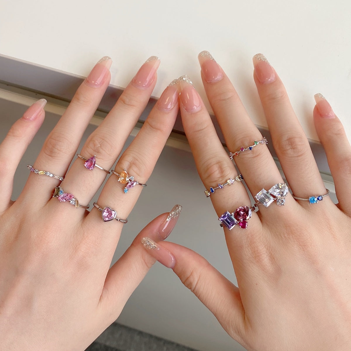[OAK JURI]Radiant Colorful Round Cut Daily Ring