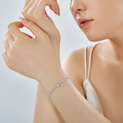 [OAK JURI]0.75 Carat Exquisite Oval Cut Daily Bracelet