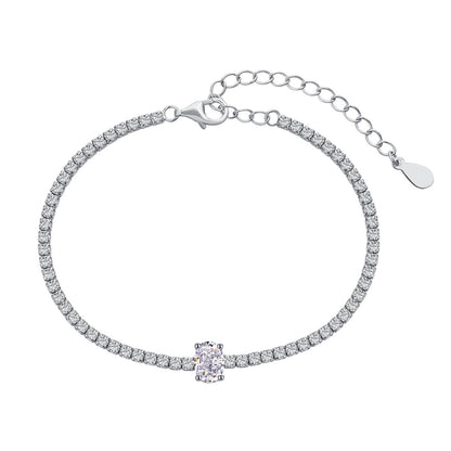 [OAK JURI]0.75 Carat Exquisite Oval Cut Daily Bracelet