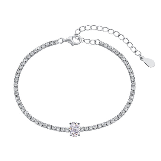 [OAK JURI]0.75 Carat Exquisite Oval Cut Daily Bracelet