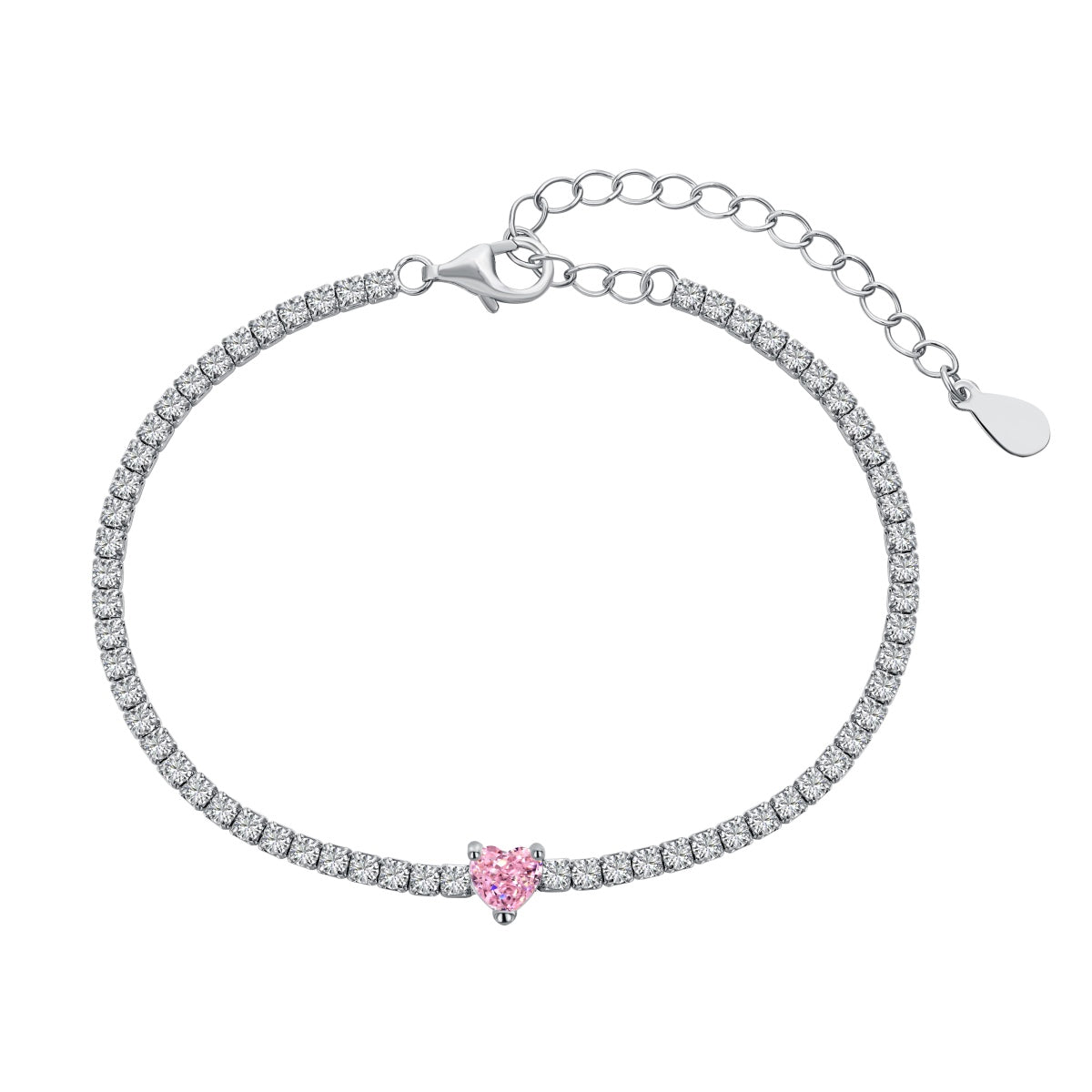 [OAK JURI]0.5 Carat Elegant Romantic Heart Shape Lover Bracelet
