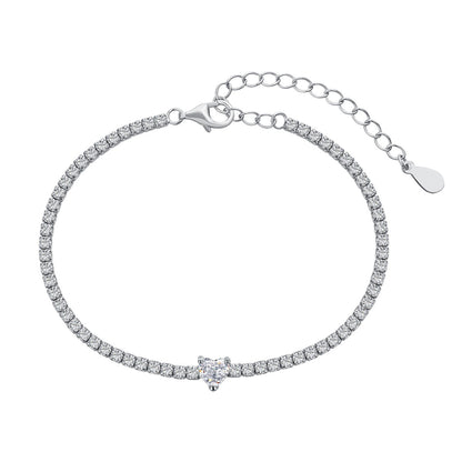 [OAK JURI]0.5 Carat Elegant Romantic Heart Shape Lover Bracelet