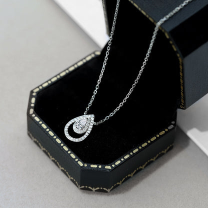 [OAK JURI]Sparkling Pear Cut Necklace