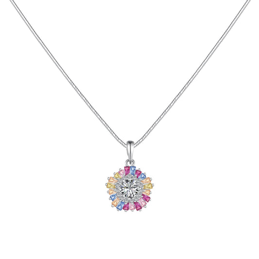 [OAK JURI]Charming Flower Colorful Necklace