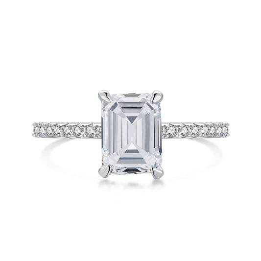 [OAK JURI]2.0 Carat Scintillating Ornate Radiant Cut Party Ring