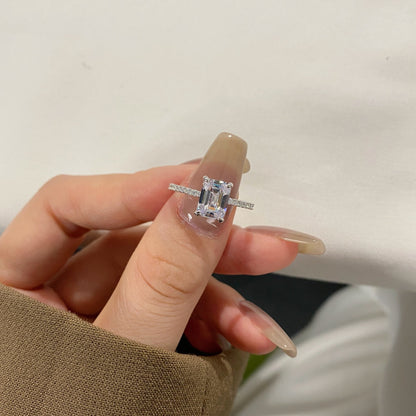 [OAK JURI]2.0 Carat Scintillating Ornate Radiant Cut Party Ring