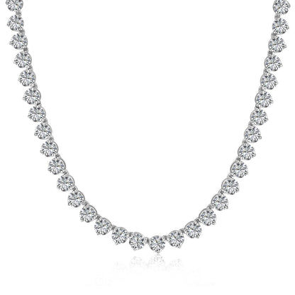 [OAK JURI]Ornate Heart Cut Tennis Necklace
