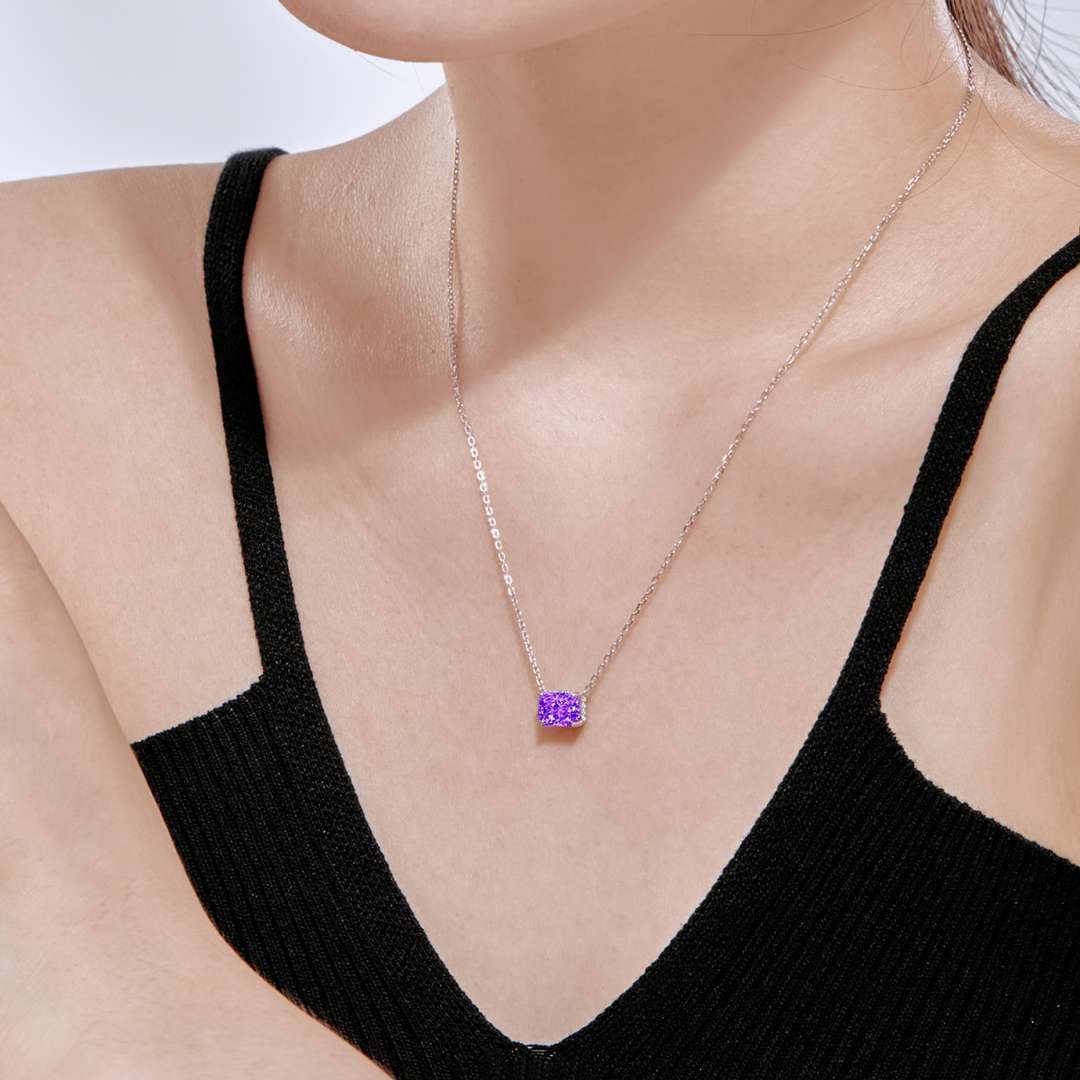 [OAK JURI]Luxurious Square Shape Colorful Necalack