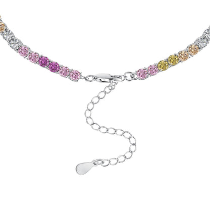 [OAK JURI]Delicate Colorful Tennis Necklace