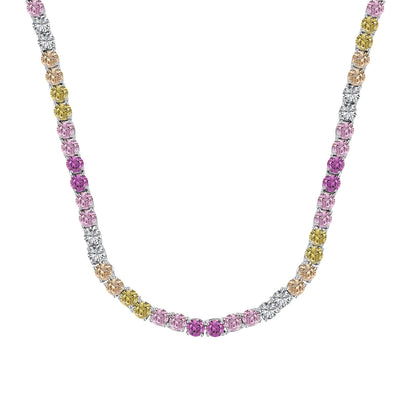 [OAK JURI]Delicate Colorful Tennis Necklace