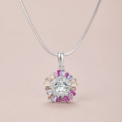 [OAK JURI]Charming Flower Colorful Necklace