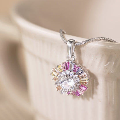 [OAK JURI]Charming Flower Colorful Necklace