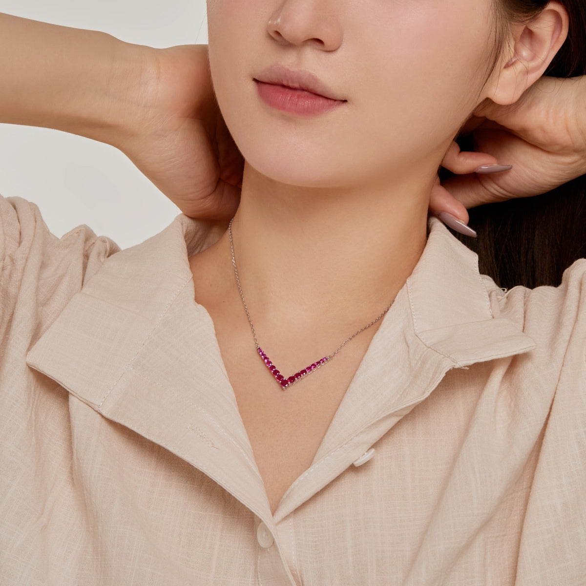 [OAK JURI]Ornate Round Cut Necklace