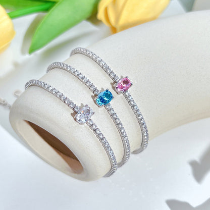 [OAK JURI]0.75 Carat Exquisite Oval Cut Daily Bracelet